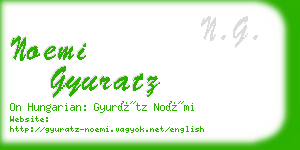 noemi gyuratz business card